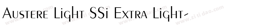 Austere Light SSi Extra Light字体转换